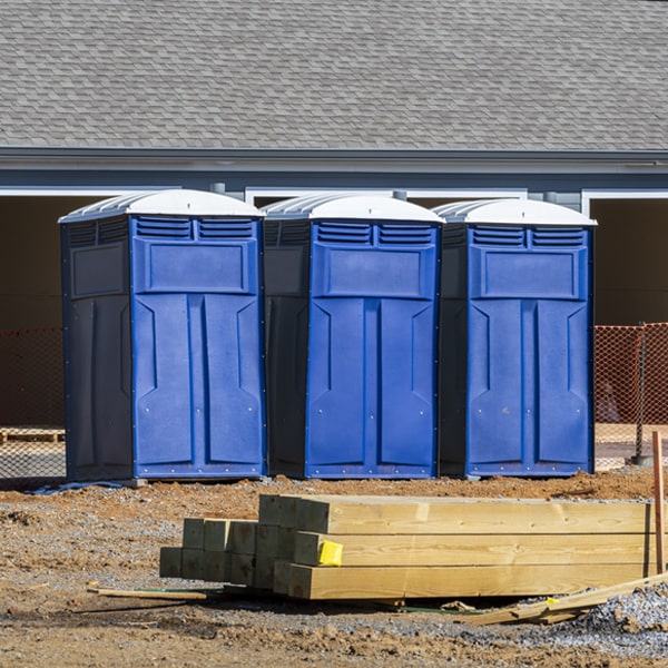 how often are the porta potties cleaned and serviced during a rental period in Enloe Texas